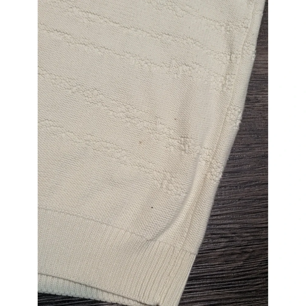Cypress Links Mens XL Off White Textured Knit Embroidered Golf Mountain Sweater - Picture 3 of 5